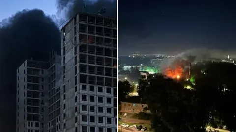 Понад 600 дронів атакували Москву: пожежі на складах та НПЗ