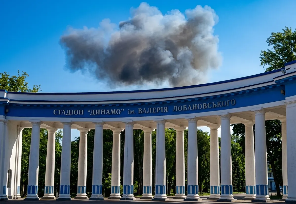 Біля стадіону «Динамо» впав російський дрон: що відомо