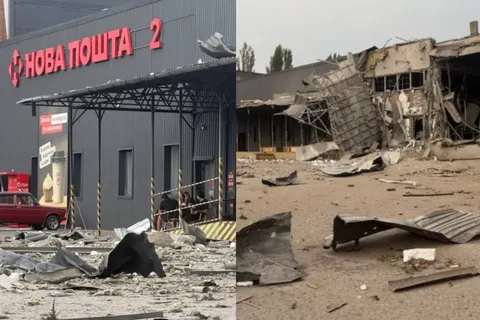 У Києві на Оболоні пошкоджено відділення «Нової пошти»: триває тління