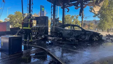 Атака безпілотника на АЗС у Голосіївському районі Києва: четверо постраждалих
