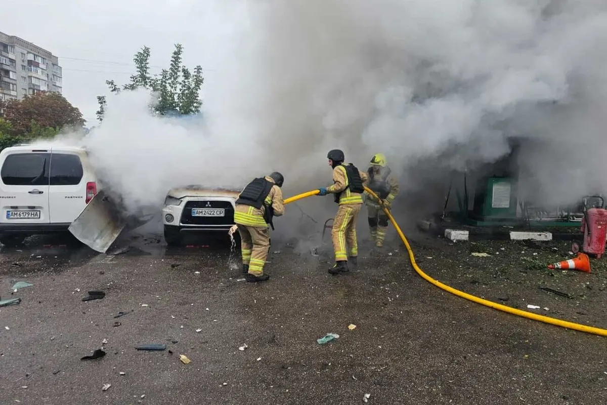 На Житомирщині російський удар поцілив в автозаправний комплекс біля Звягеля