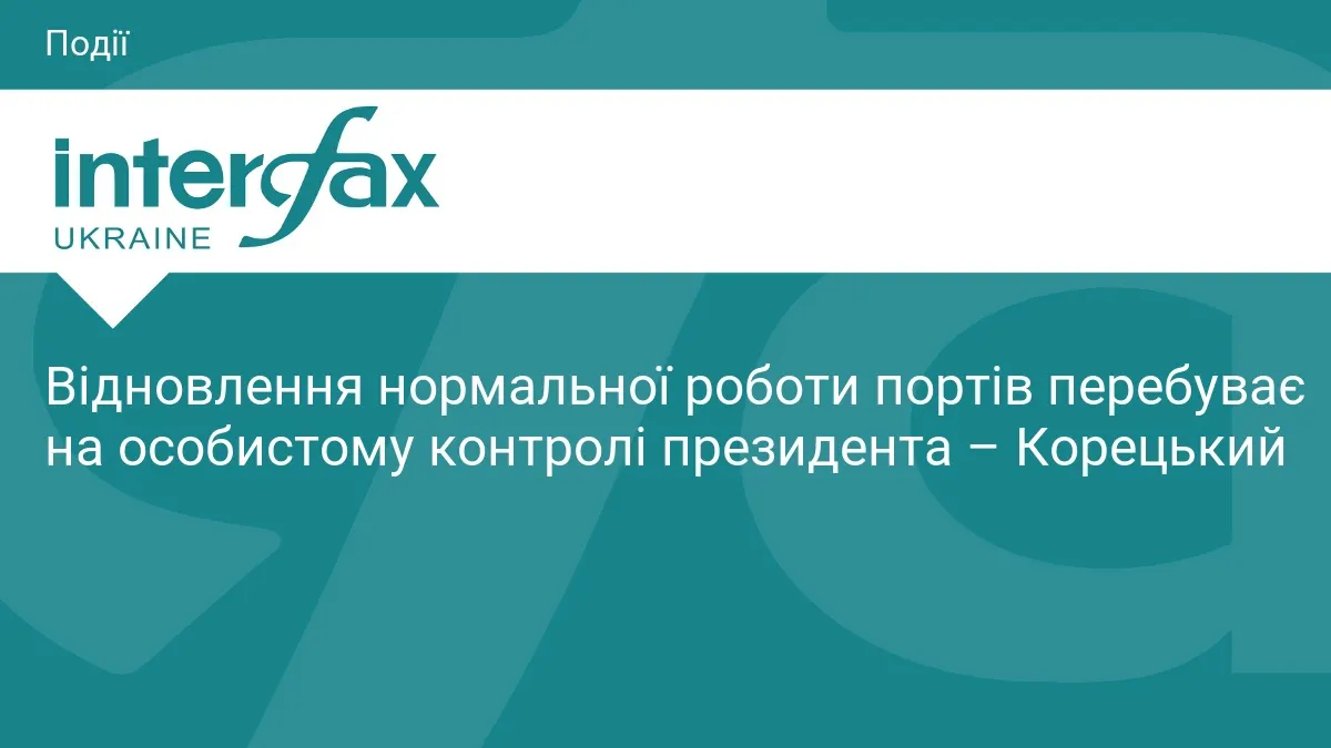 Роботу портів відновлюють цілодобово — на контролі президента